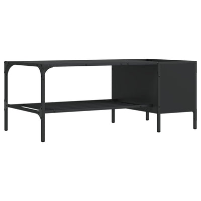 Coffee Table with Rack Black 100x51x40 cm Engineered Wood