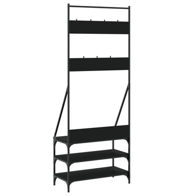 Clothes Rack with Shoe Storage Black 72x34x184 cm