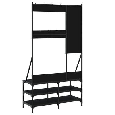 Clothes Rack with Shoe Storage Black 100x40x184 cm