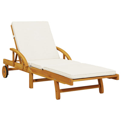 Sun Loungers 2 pcs with Cushions 200x68x83 cm Solid Wood Acacia