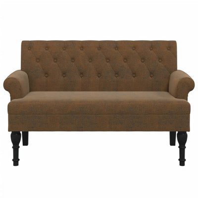 Bench with Backrest Brown 120x62x75.5 cm Faux Suede Leather