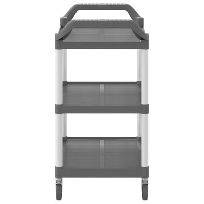 3-Tier Trolley Grey 99x50x96 cm Aluminium