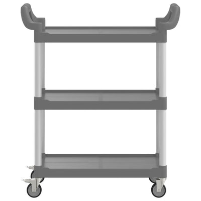 3-Tier Trolley Grey 81x41x92 cm Aluminium