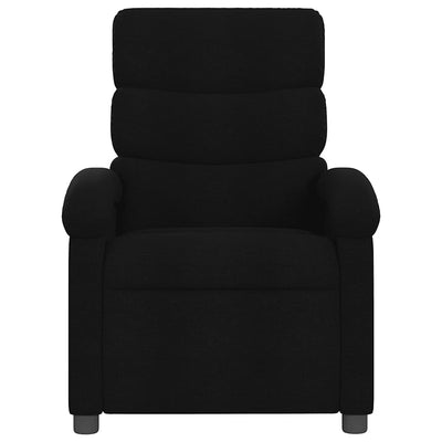 Massage Recliner Chair Black Fabric