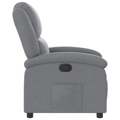 Recliner Chair Light Grey Fabric