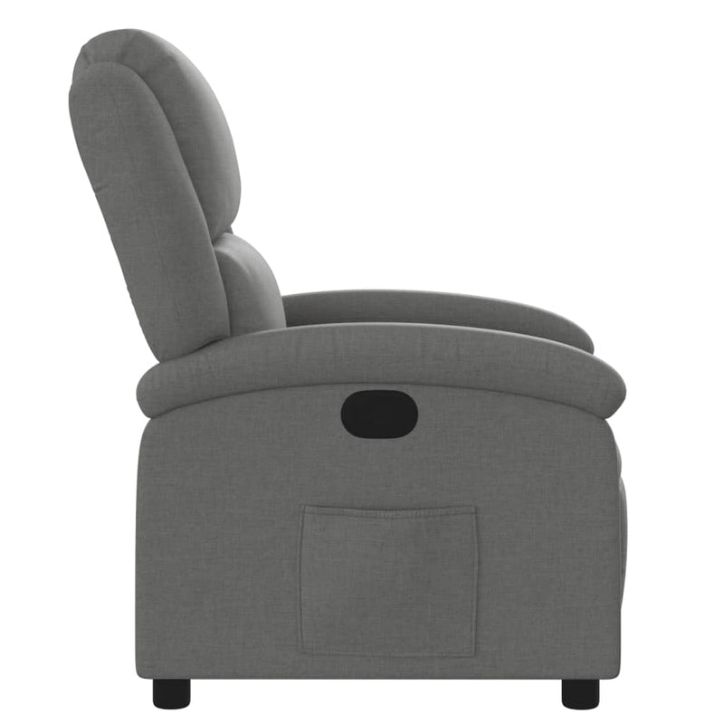 Recliner Chair Dark Grey Fabric