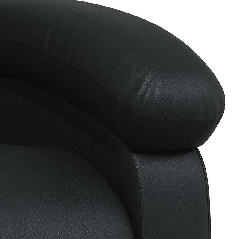 Recliner Chair Black Faux Leather