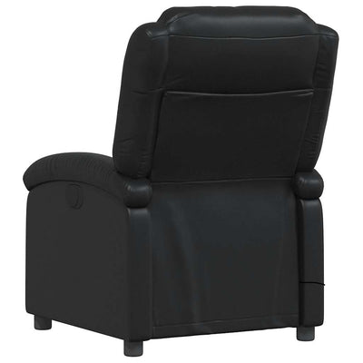 Massage Recliner Chair Black Faux Leather