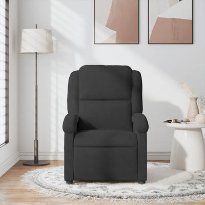 Massage Recliner Chair Black Velvet