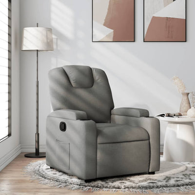 Recliner Chair Dark Grey Fabric