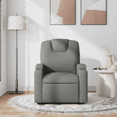 Massage Recliner Chair Dark Grey Fabric