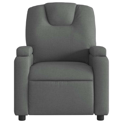 Massage Recliner Chair Dark Grey Fabric