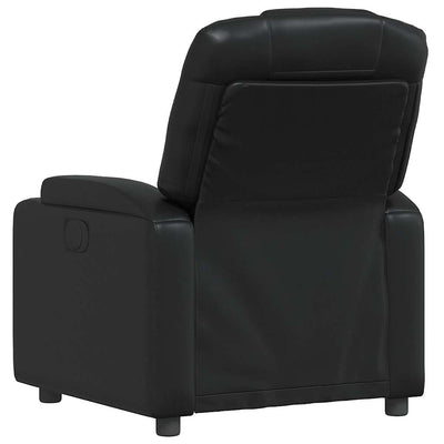 Recliner Chair Black Faux Leather