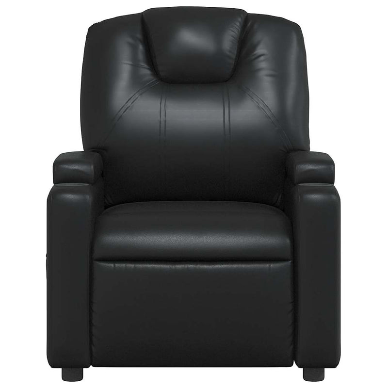 Massage Recliner Chair Black Faux Leather