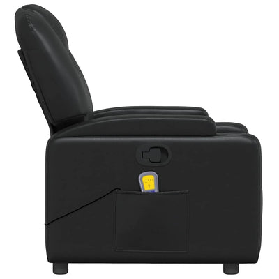 Massage Recliner Chair Black Faux Leather