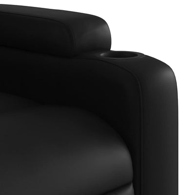 Massage Recliner Chair Black Faux Leather