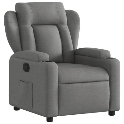 Recliner Chair Dark Grey Fabric