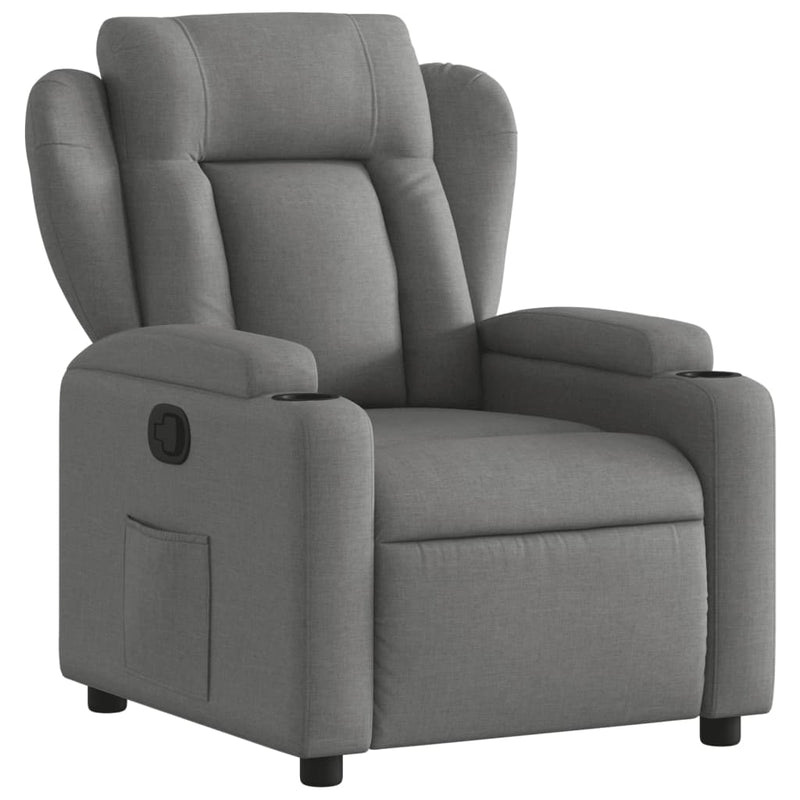 Recliner Chair Dark Grey Fabric