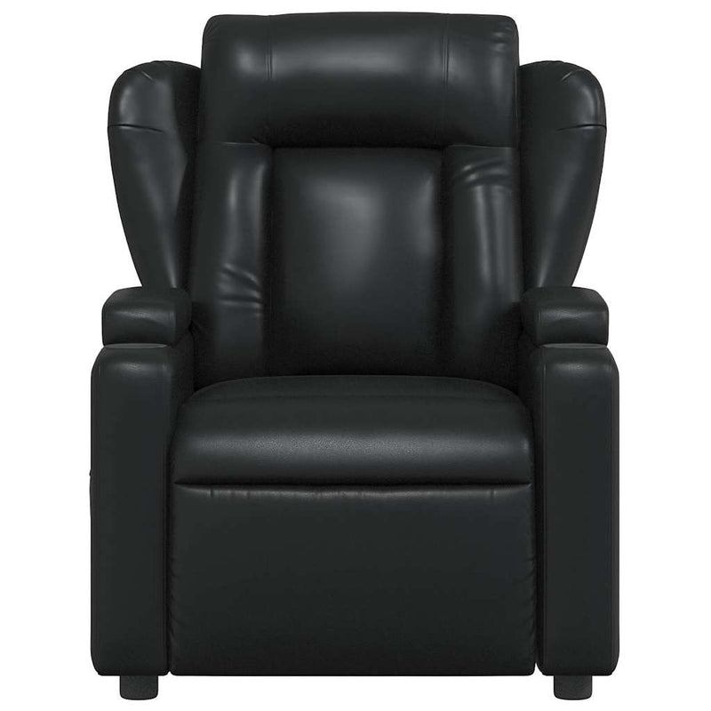 Massage Recliner Chair Black Faux Leather