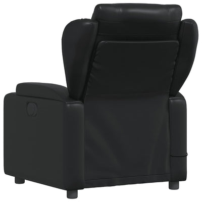 Massage Recliner Chair Black Faux Leather