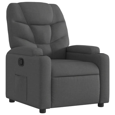 Recliner Chair Dark Grey Fabric