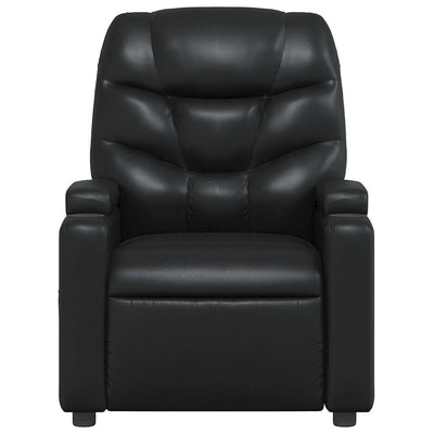 Massage Recliner Chair Black Faux Leather