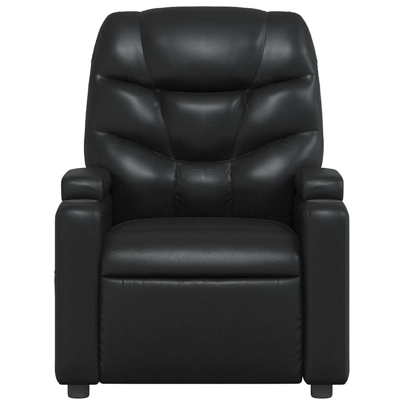 Massage Recliner Chair Black Faux Leather