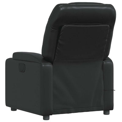 Massage Recliner Chair Black Faux Leather