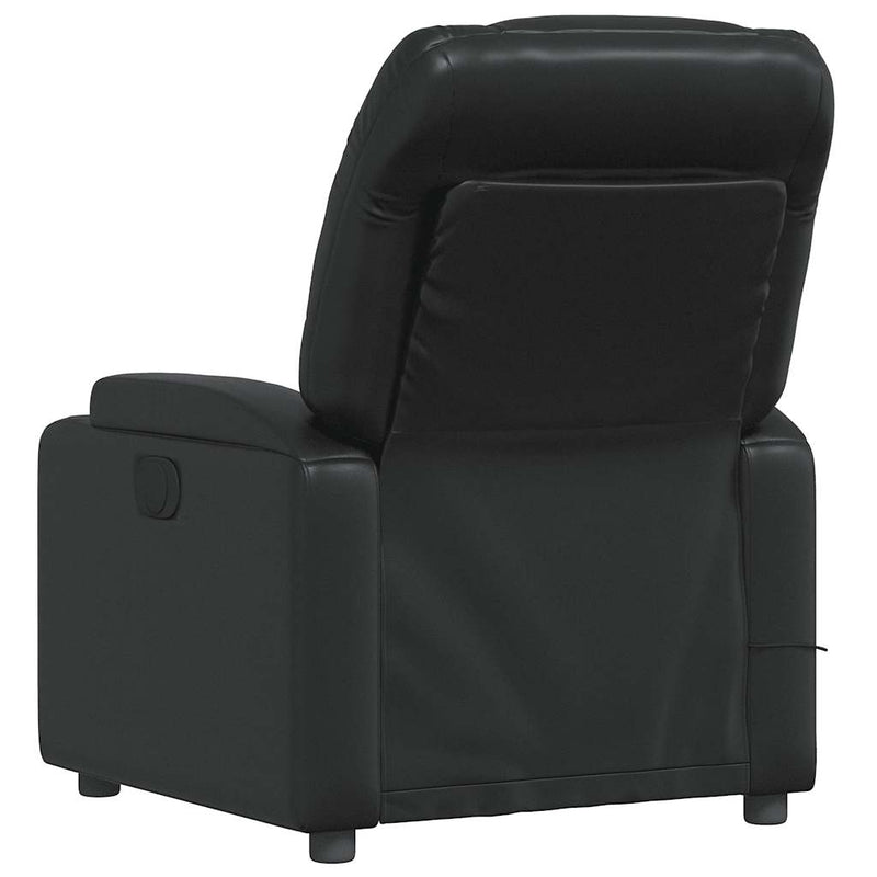 Massage Recliner Chair Black Faux Leather