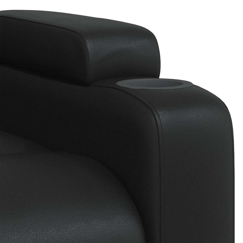 Massage Recliner Chair Black Faux Leather