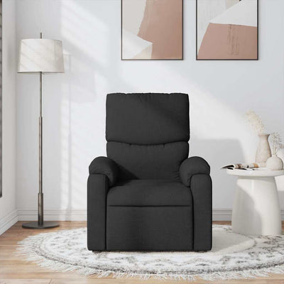 Massage Recliner Chair Black Fabric