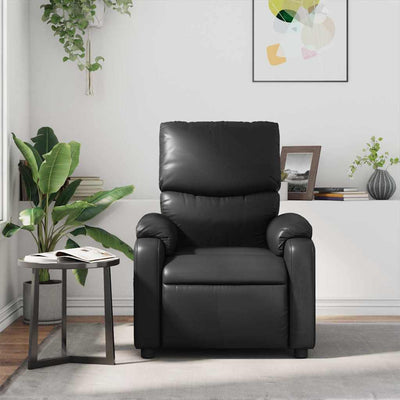 Massage Recliner Chair Black Faux Leather