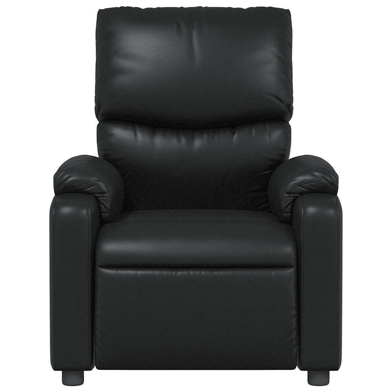 Massage Recliner Chair Black Faux Leather