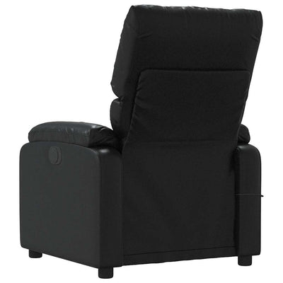 Massage Recliner Chair Black Faux Leather