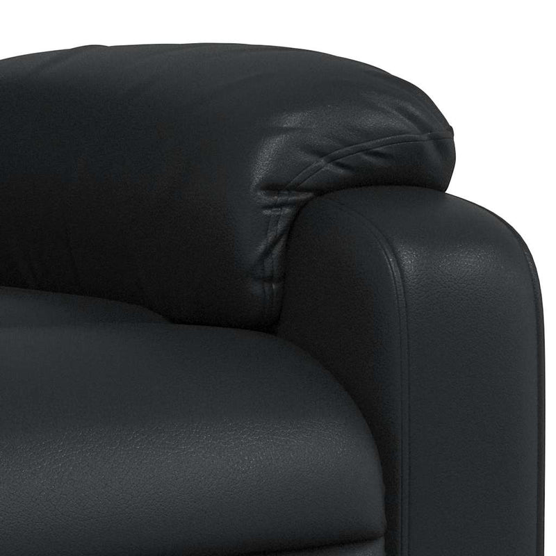 Massage Recliner Chair Black Faux Leather