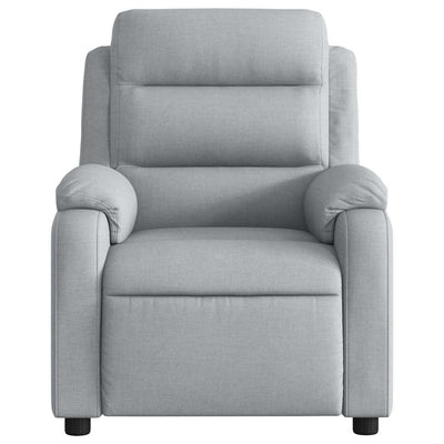 Massage Recliner Chair Light Grey Fabric