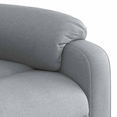 Massage Recliner Chair Light Grey Fabric