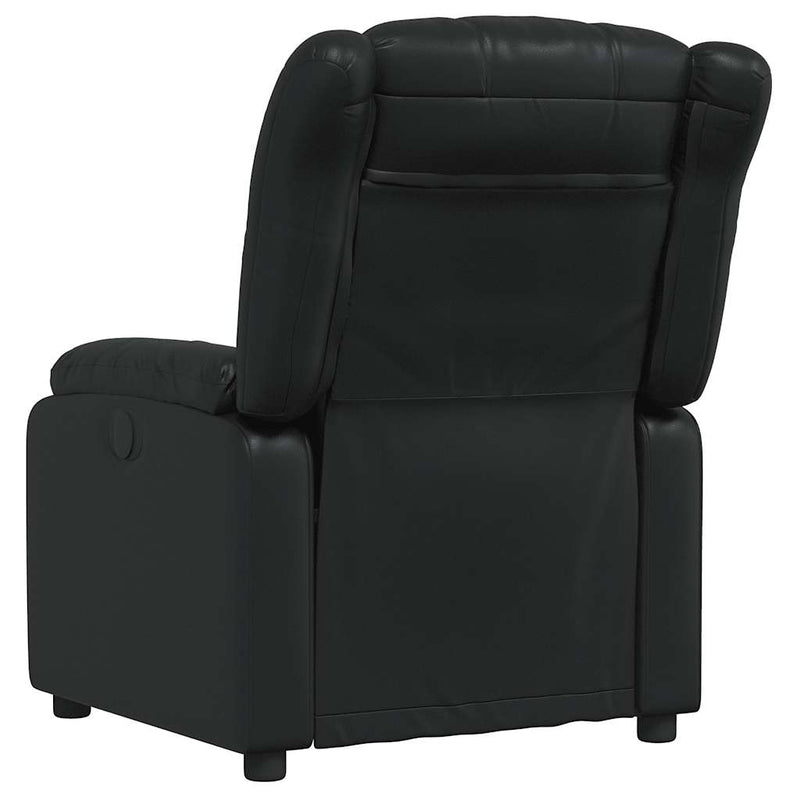 Massage Recliner Chair Black Faux Leather