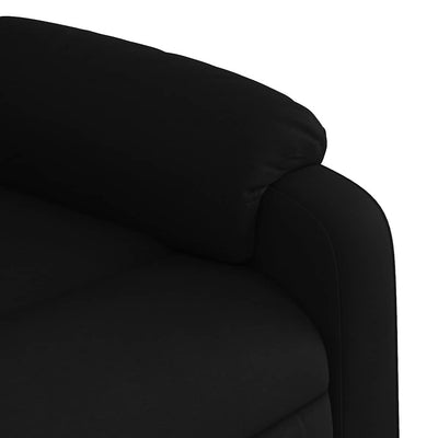 Massage Recliner Chair Black Fabric