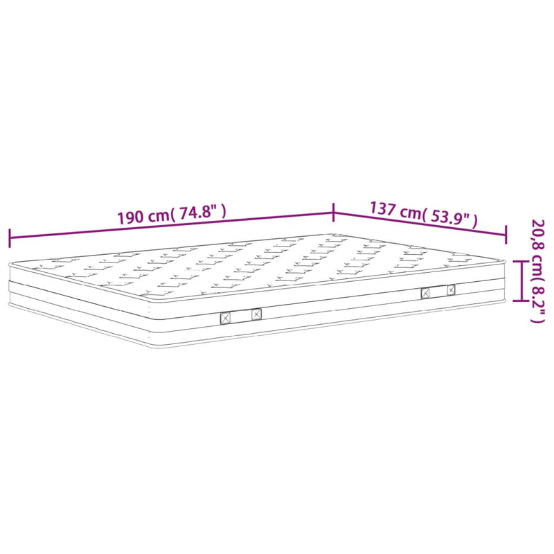 Bonnell Spring Mattress Medium 137x190 cm