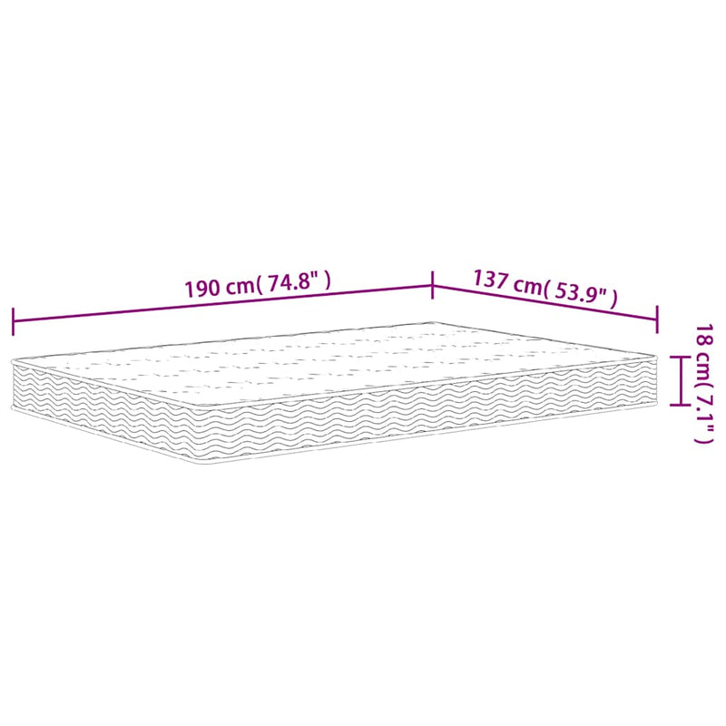 Bonnell Spring Mattress Medium 137x190 cm Double Size