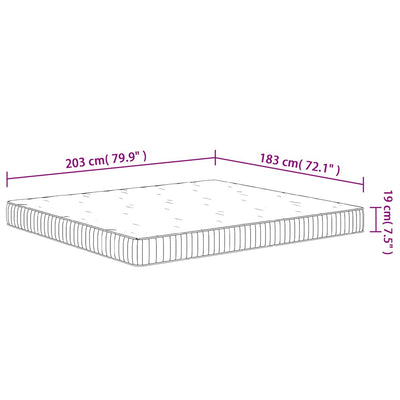 Pocket Spring Mattress Medium 183x203 cm King Size