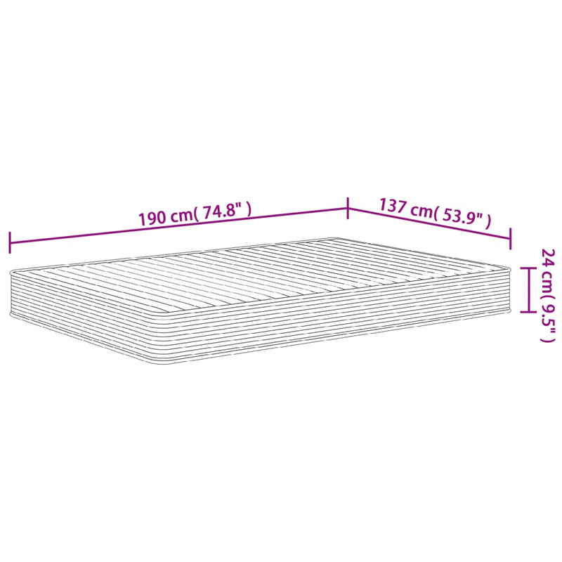 Foam Mattress Medium Soft 137x190 cm