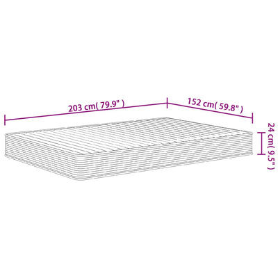 Foam Mattress Medium Soft 152x203 cm Queen Size