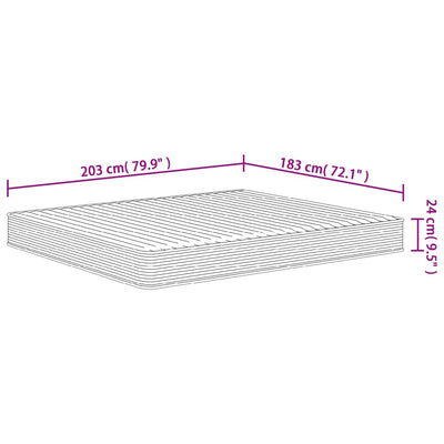 Foam Mattress Medium Soft 183x203 cm King Size