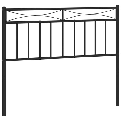 Metal Headboard Black 107 cm King Single