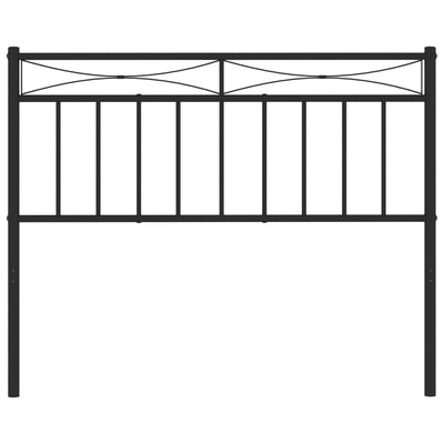 Metal Headboard Black 107 cm King Single