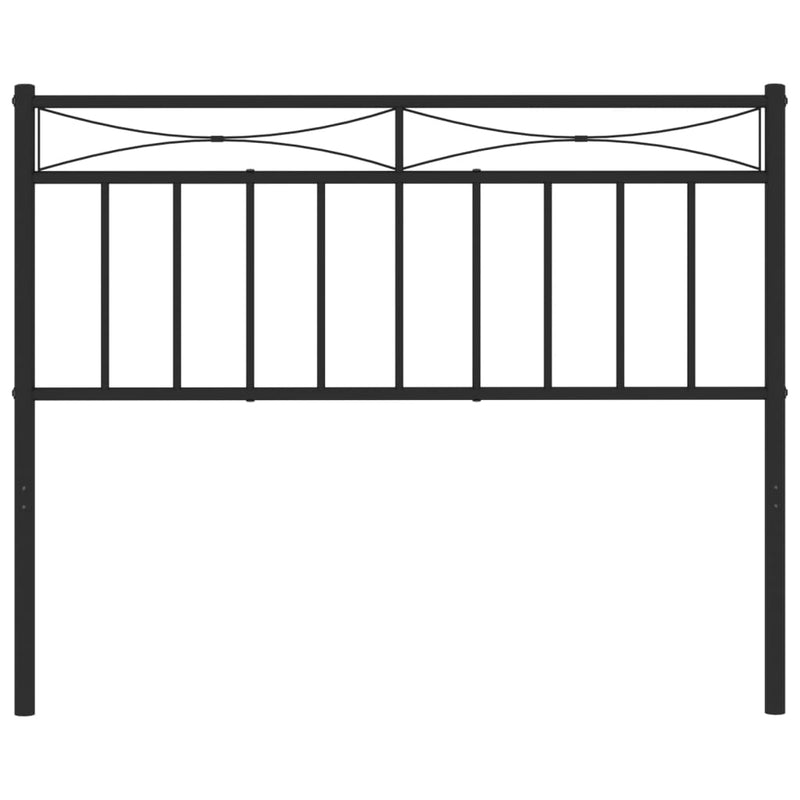 Metal Headboard Black 107 cm King Single