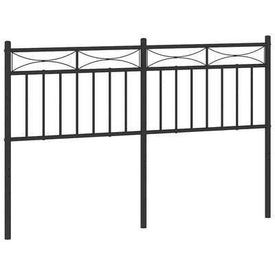 Metal Headboard Black 137 cm Double