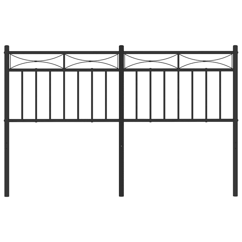 Metal Headboard Black 137 cm Double